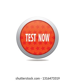 Test now vector button, web design element