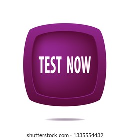 Test now vector button, web design element