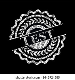 Test on chalkboard. Vector Illustration. Detailed.