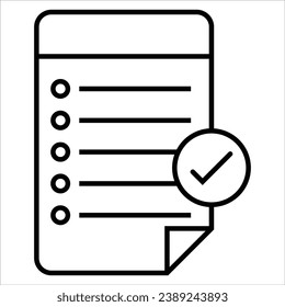 Test Paper, Assessment icon illustration. Design icon