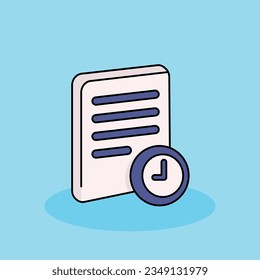 Test Paper Free vector cartoon icon illustration. customer experience icon concept isolated . flat cartoon style