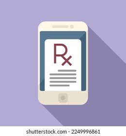 Test paper icon flat vector. Online health. Call telehealth