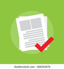 Test paper, School  exam, or survey concept illustration. For your next project.