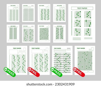 Test paper vector illustration, flat design theme. Eps 10