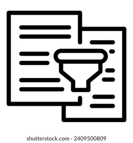 Test papers icon outline vector. Education development. Online system