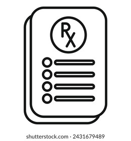 Test patient care icon outline vector. Clinical medical examination. Inspection testing