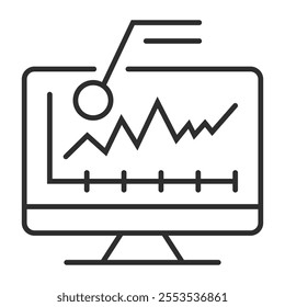 Test performance outline icon, showing car service outline icon, minimalist vector illustration and transparent graphic element. Isolated on white background