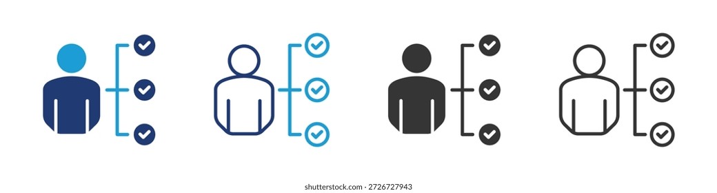 Test Person icon set collection multi-style.