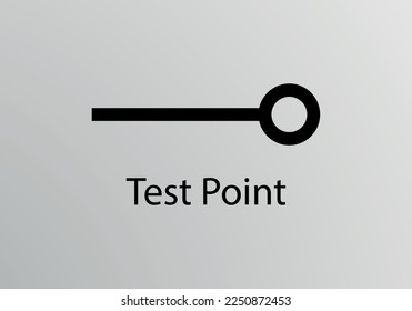 Test Point Symbol, Vector symbol design. Engineering Symbols.