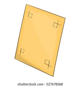 Test printed sheet icon. Cartoon illustration of test printed sheet vector icon for web design