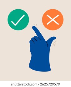 Test question, dilemma. Colorful vector illustration
