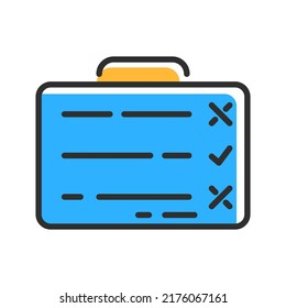 Test quiz line icon concept. Vector illustration.