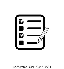 Test Quiz Symbol Icon Vector Illustration