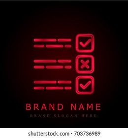 Test red chromium metallic logo