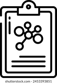 test report outline icon vector illustration