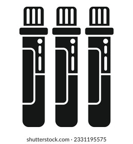 Resultado de la prueba del vector simple del icono sanguíneo. Laboratorio médico. Rápido positivo