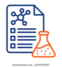 Ilustração do vetor de cor do ícone de resultado do teste