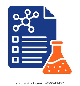 Ilustração do vetor de preenchimento do ícone de resultado do teste