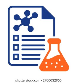 Ícone de resultado de teste - Ilustração de vetor de cores mistas