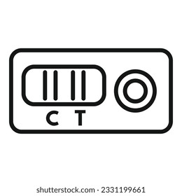 Test result icon outline vector. Medical lab. Covid clinic