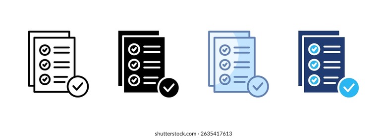 Test Result Icon Set Multiple Style Collection