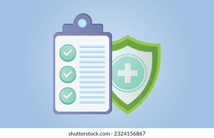 Test result like white medical form icon.