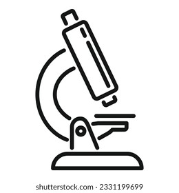 Test result microscope icon outline vector. Medical lab. Doctor clinic