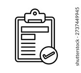 Test Results Editable and fully layered vector icon