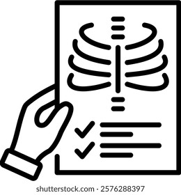 Test Results Icon Line Vector Illustration