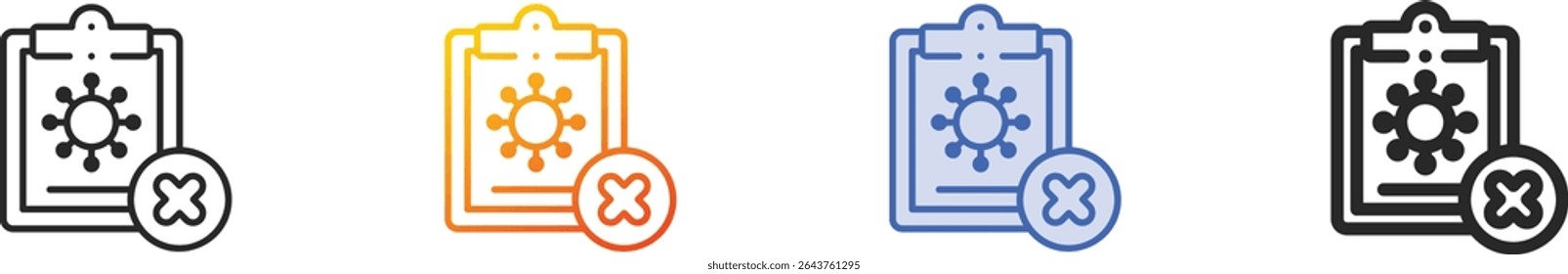 resultados do teste icon.Thin Linear, Gradient, Blue Stroke e bold Style Design Isolados no fundo branco