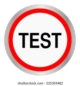 test round glossy red web icon