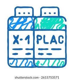 test samples of vaccine and placebo doodle icon sketch vector. test samples of vaccine and placebo sign. isolated symbol illustration