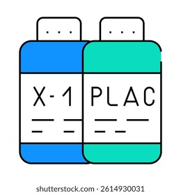 test samples of vaccine and placebo line icon vector. test samples of vaccine and placebo sign. isolated symbol illustration
