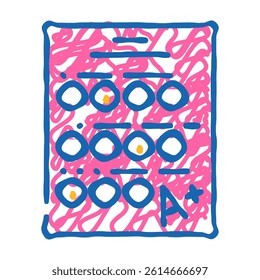 test school doodle icon sketch vector. test school sign. isolated symbol illustration