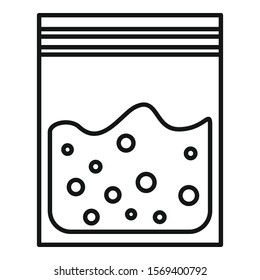 Test soil package icon. Outline test soil package vector icon for web design isolated on white background