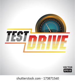 Test speed icon isolated on white
