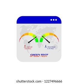 Test the speed of reception and transmission of data
