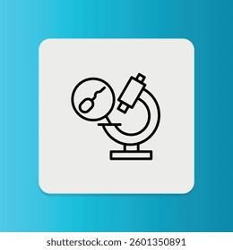 Test sperm icon. Editable stroke. Vector illustration