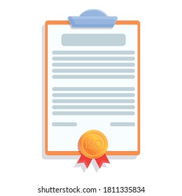 Test standard icon. Cartoon of test standard vector icon for web design isolated on white background