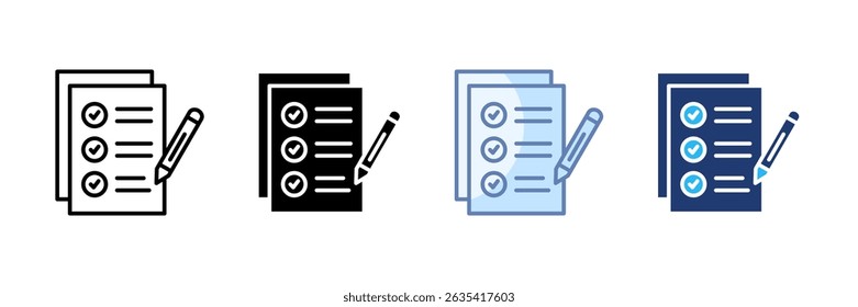 Test Suite Icon Set Multiple Style Collection