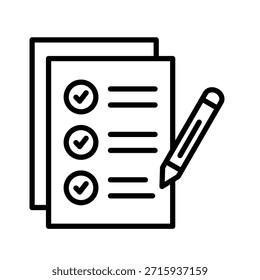 Test Suite Outline Icon Vector Illustration