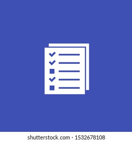 test or survey vector icon