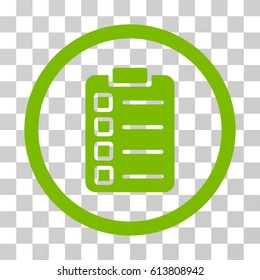 Test Task icon. Vector illustration style is flat iconic symbol, eco green color, transparent background. Designed for web and software interfaces.