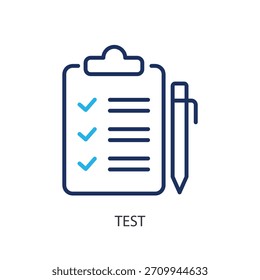 Prueba los iconos de línea delgada. Ilustración vectorial original.