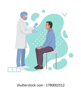 Test for throat infection. Coronavirus Covid 19 testing