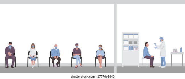 Test for throat infection in laboratory, hospital. Coronavirus Covid 19 testing