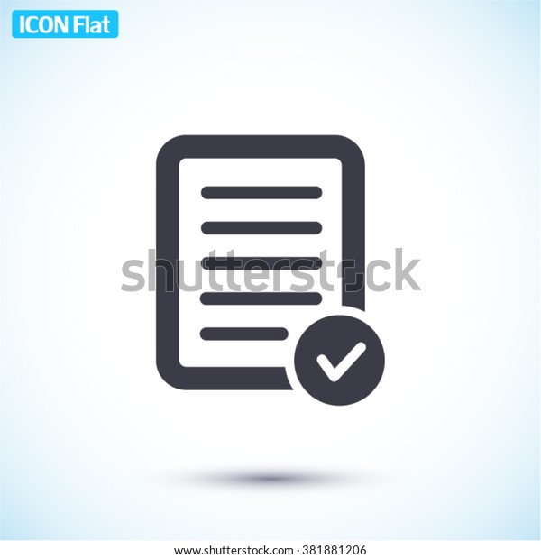 Test Tick Icon Stock Vector (Royalty Free) 381881206 | Shutterstock