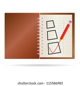 test ticking with notes vector