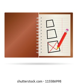 test ticking vector with brown notes