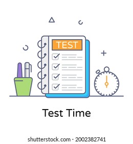 Test time, flat editable vector